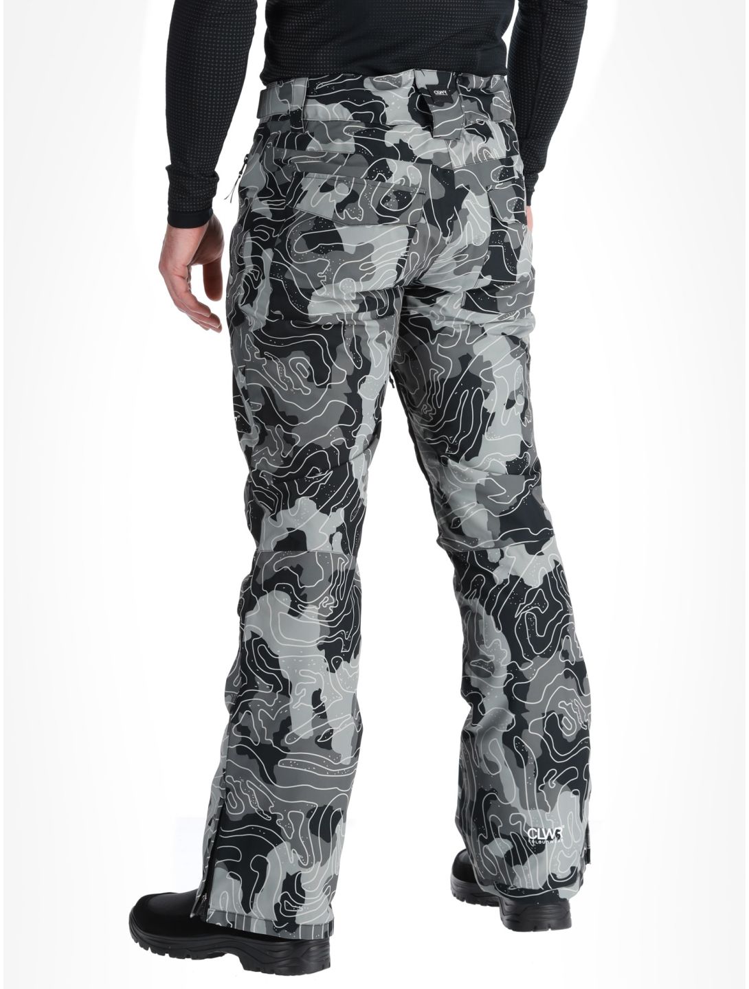 ColourWear, M Sharp ski pants men Black Map black, grey 