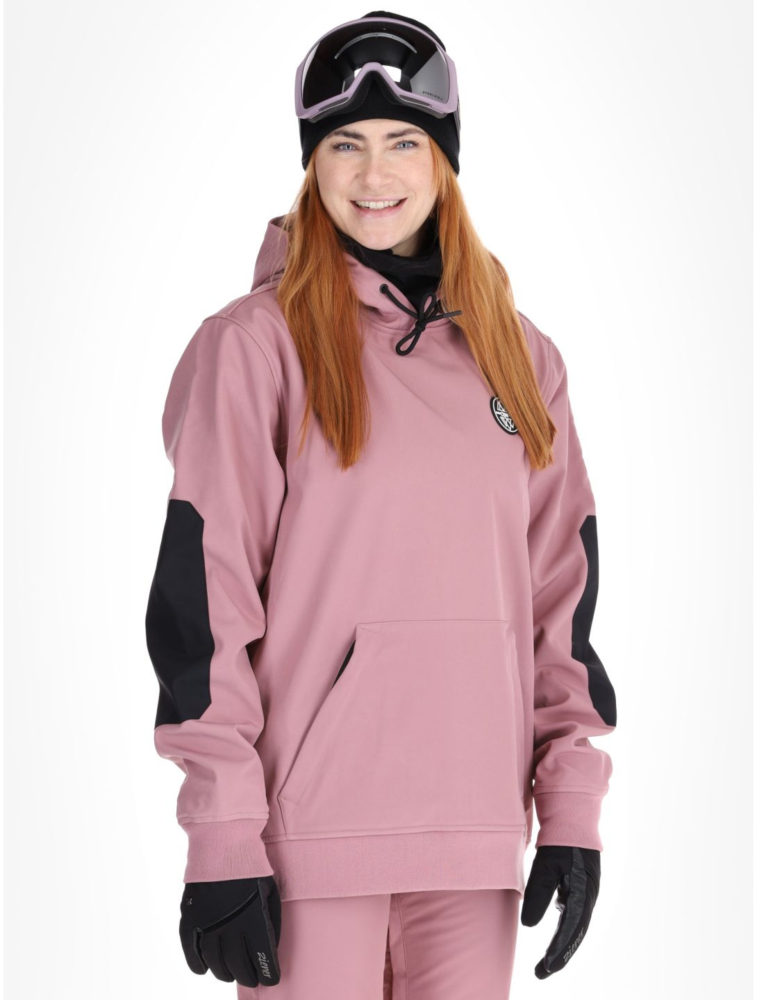 ColourWear, U Est 2010 Hood softshell ski jacket unisex Dark Rose pink 