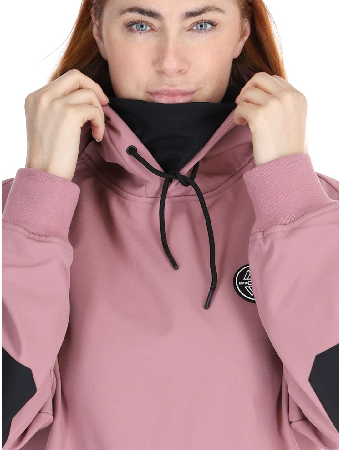 ColourWear, U Est 2010 Hood softshell ski jacket unisex Dark Rose pink 