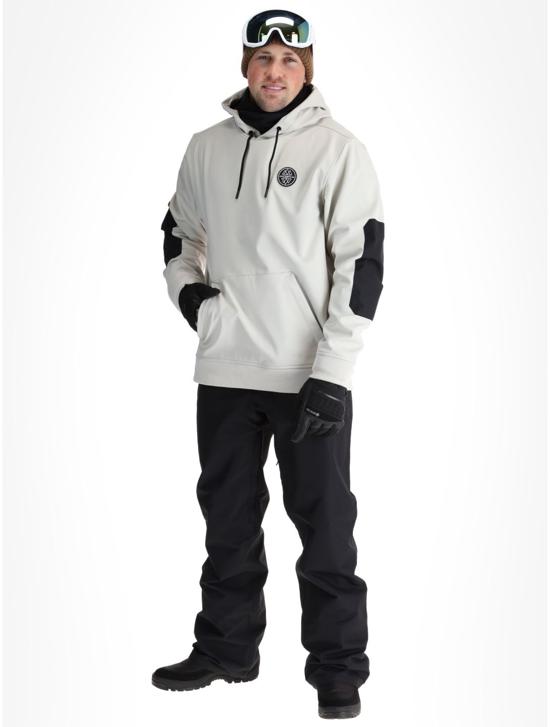 ColourWear, U Est 2010 Hood softshell ski jacket unisex Off-White white 