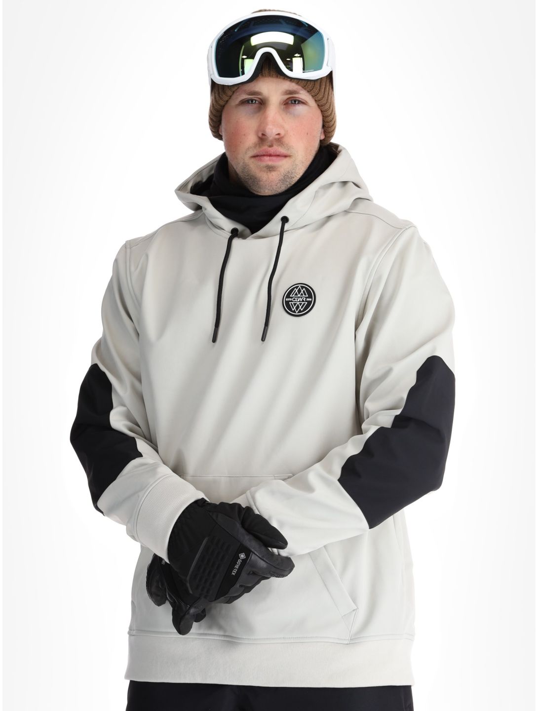 ColourWear, U Est 2010 Hood softshell ski jacket unisex Off-White white 