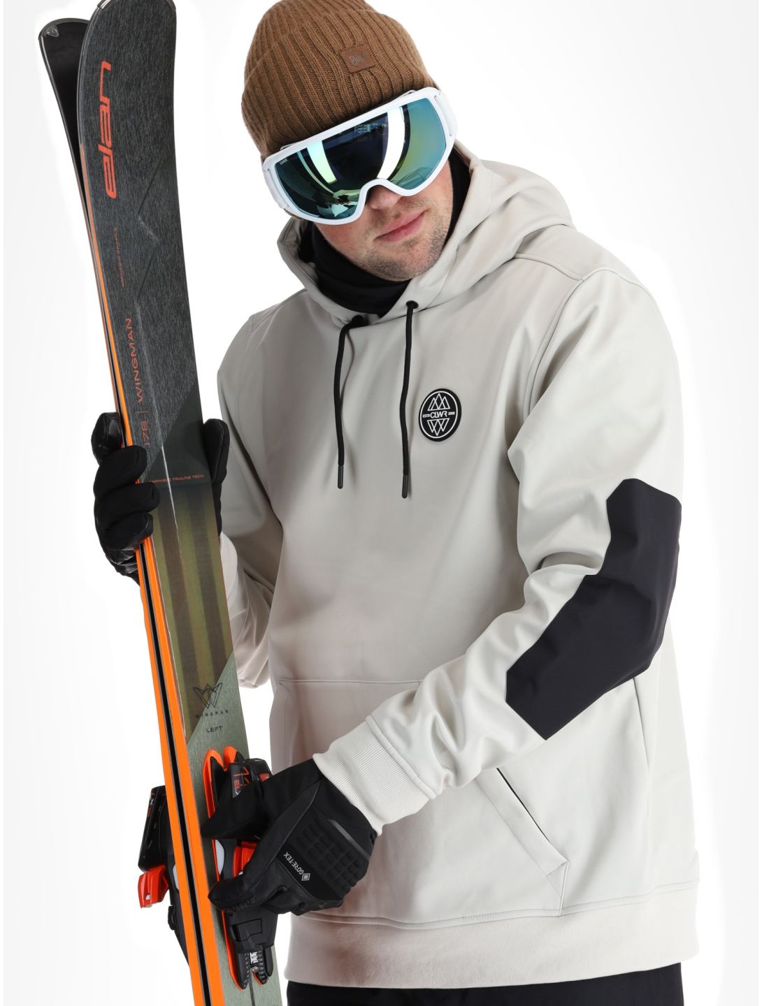 ColourWear, U Est 2010 Hood softshell ski jacket unisex Off-White white 