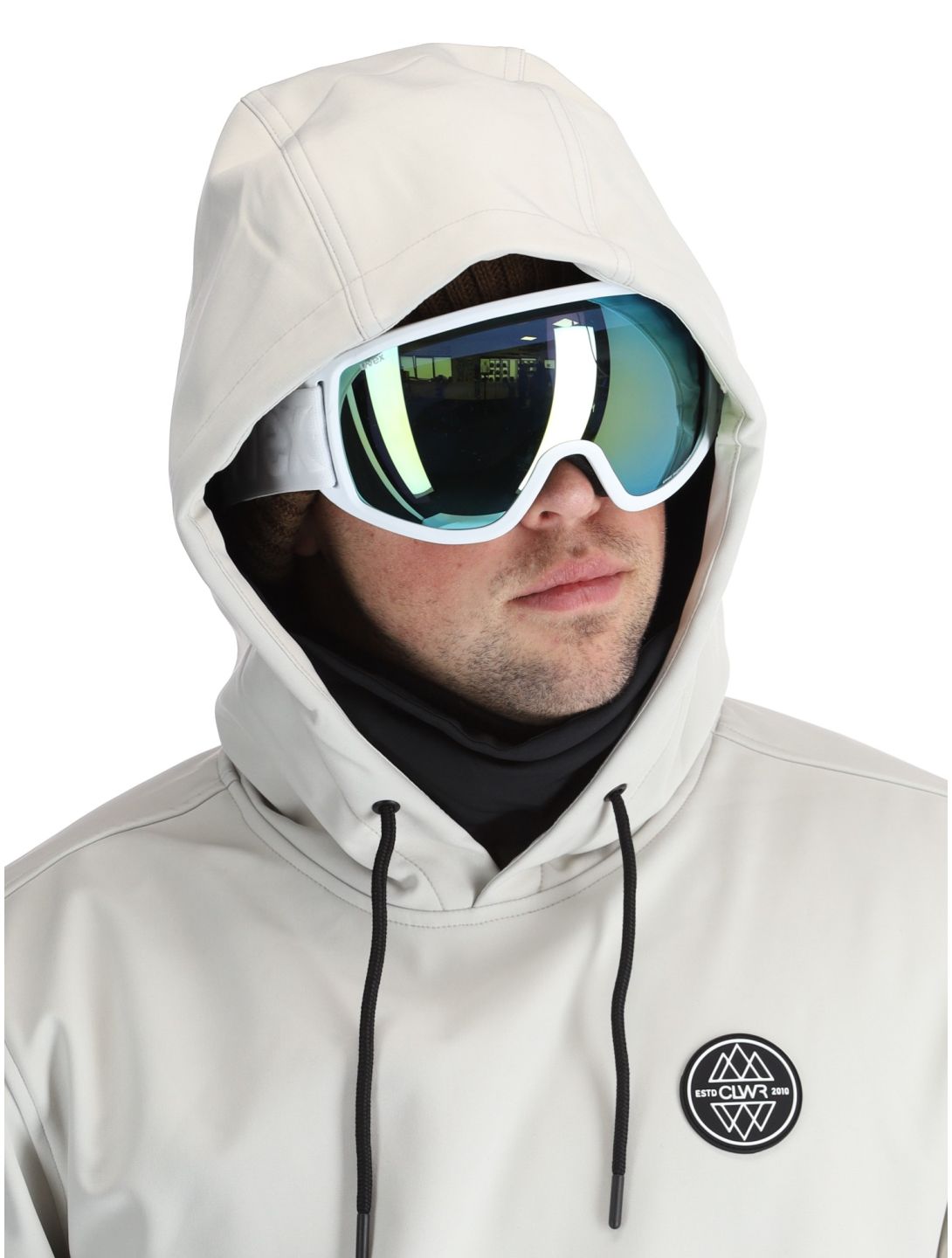 ColourWear, U Est 2010 Hood softshell ski jacket unisex Off-White white 