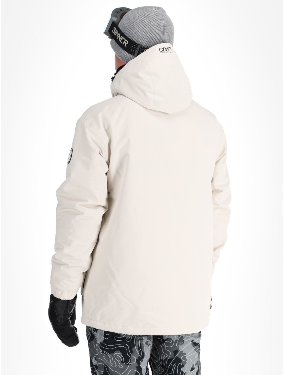 ColourWear, U Mountain Cargo ski jacket unisex Off-White white 