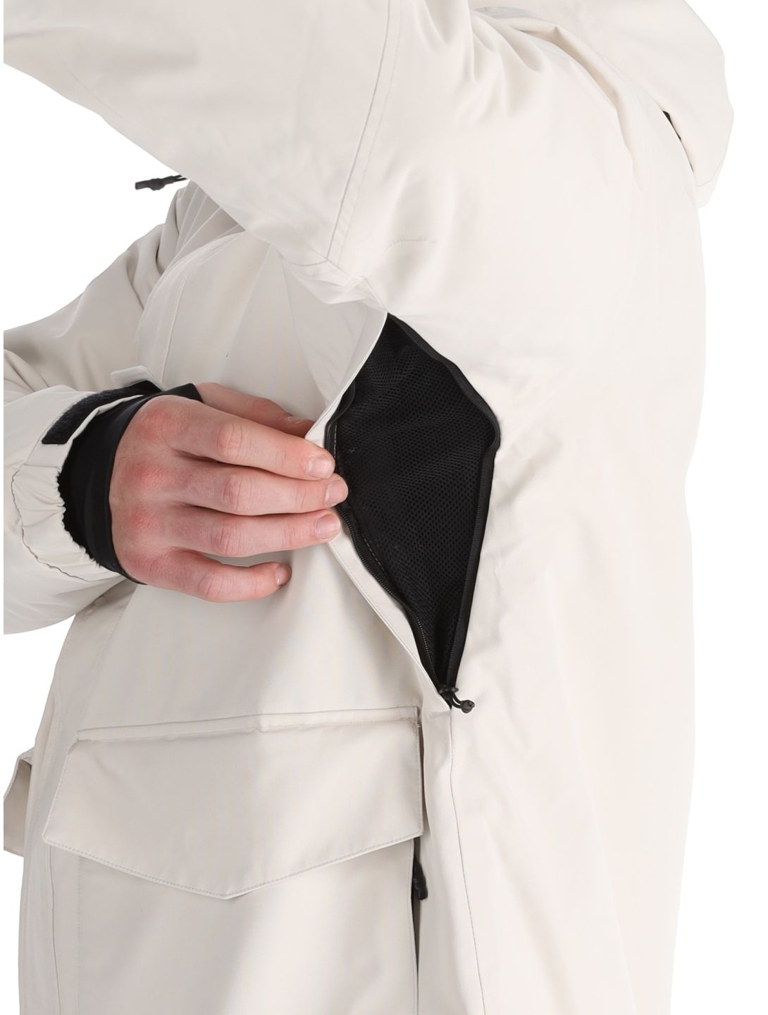 ColourWear, U Mountain Cargo ski jacket unisex Off-White white 