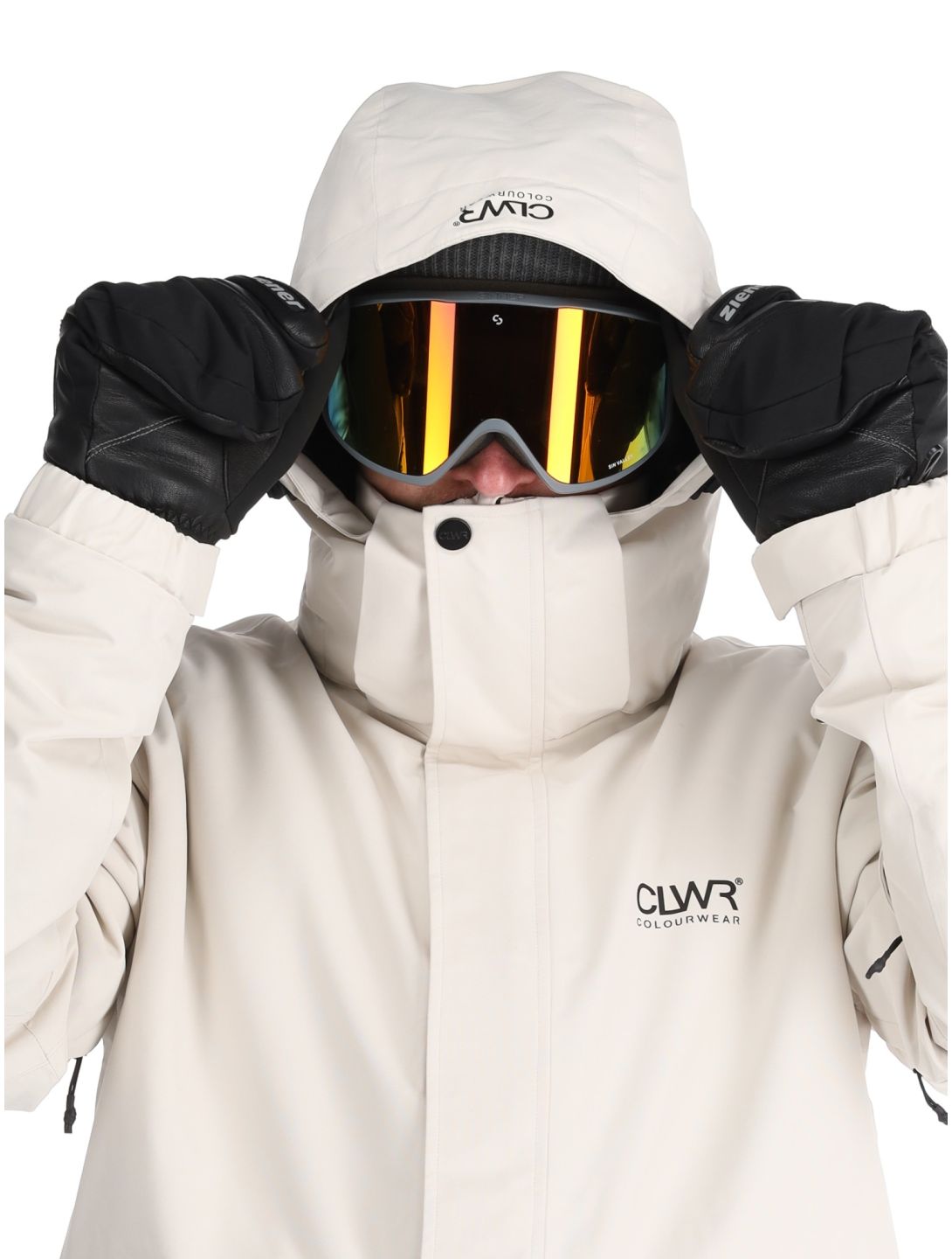 ColourWear, U Mountain Cargo ski jacket unisex Off-White white 