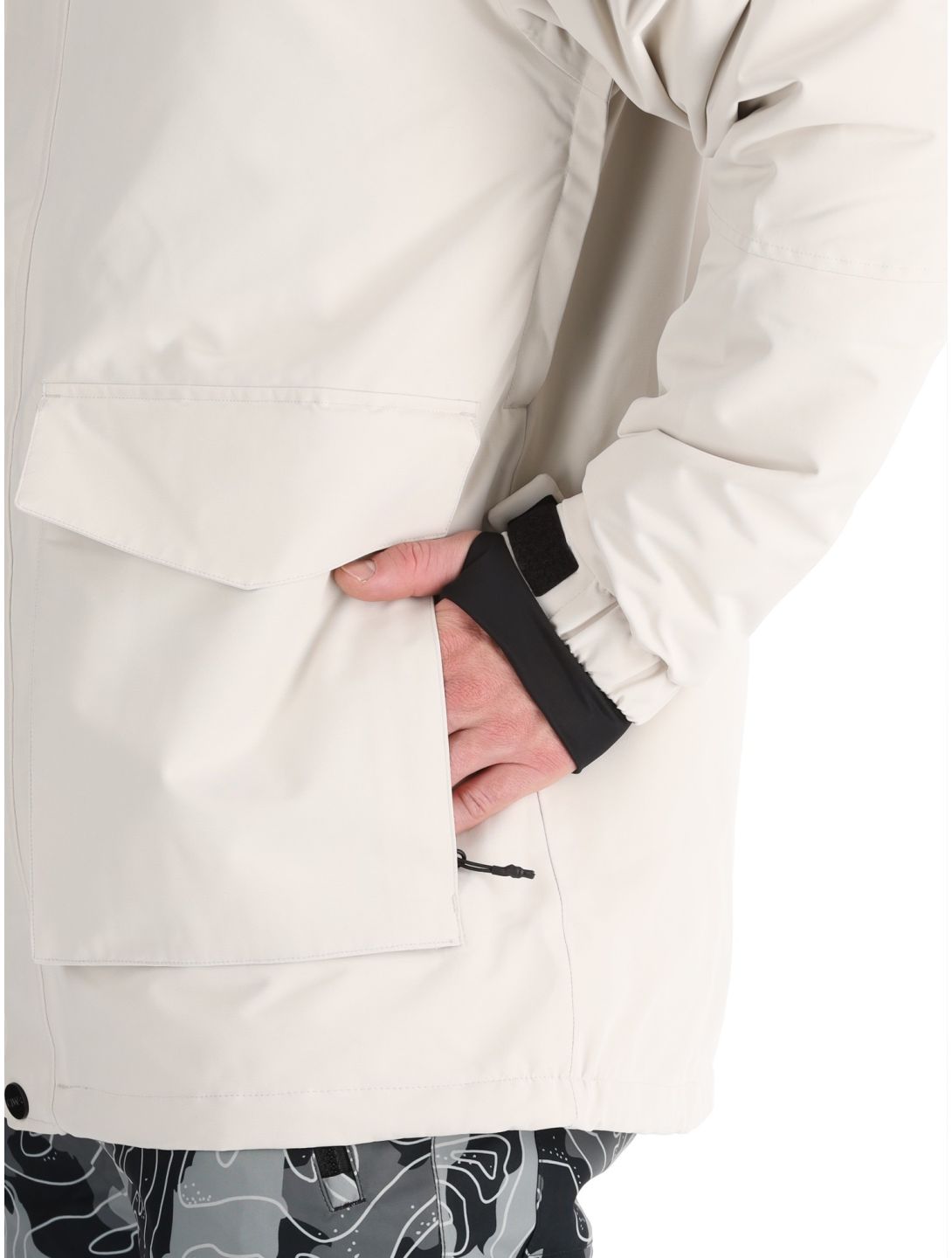 ColourWear, U Mountain Cargo ski jacket unisex Off-White white 