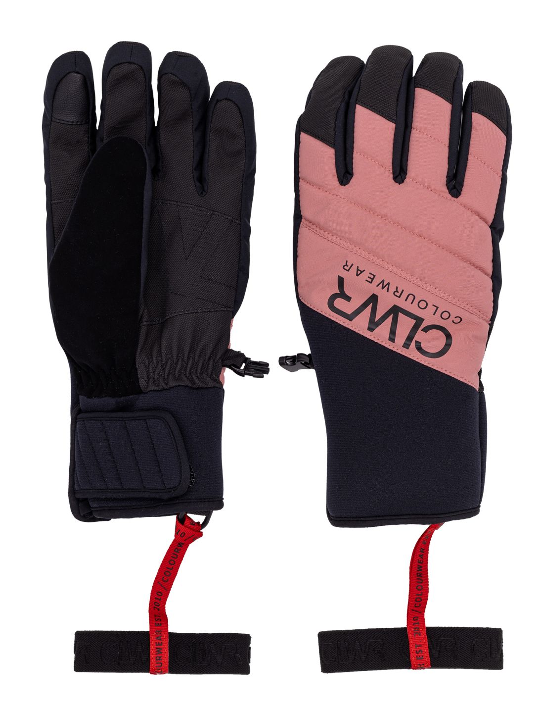 ColourWear, U Powder ski gloves unisex Dark Rose pink 