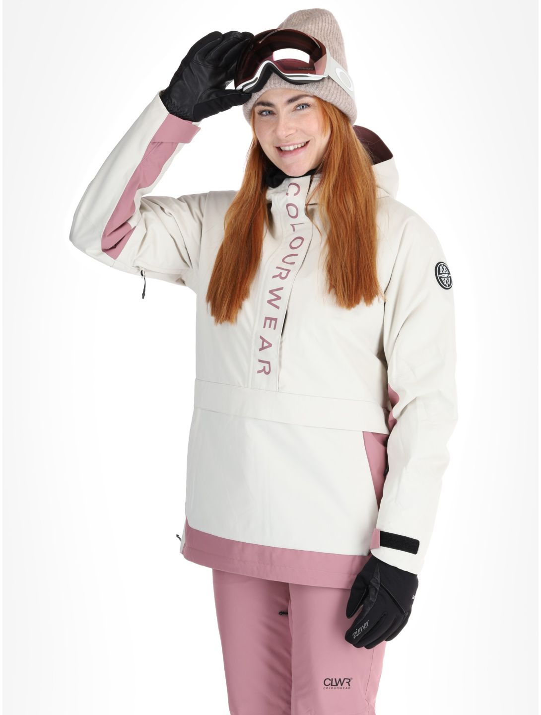 ColourWear, W Signature winter anorak women Off-White purple, white 