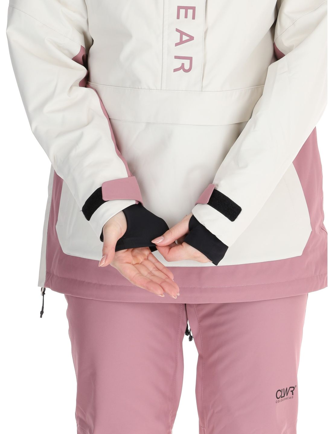 ColourWear, W Signature winter anorak women Off-White purple, white 