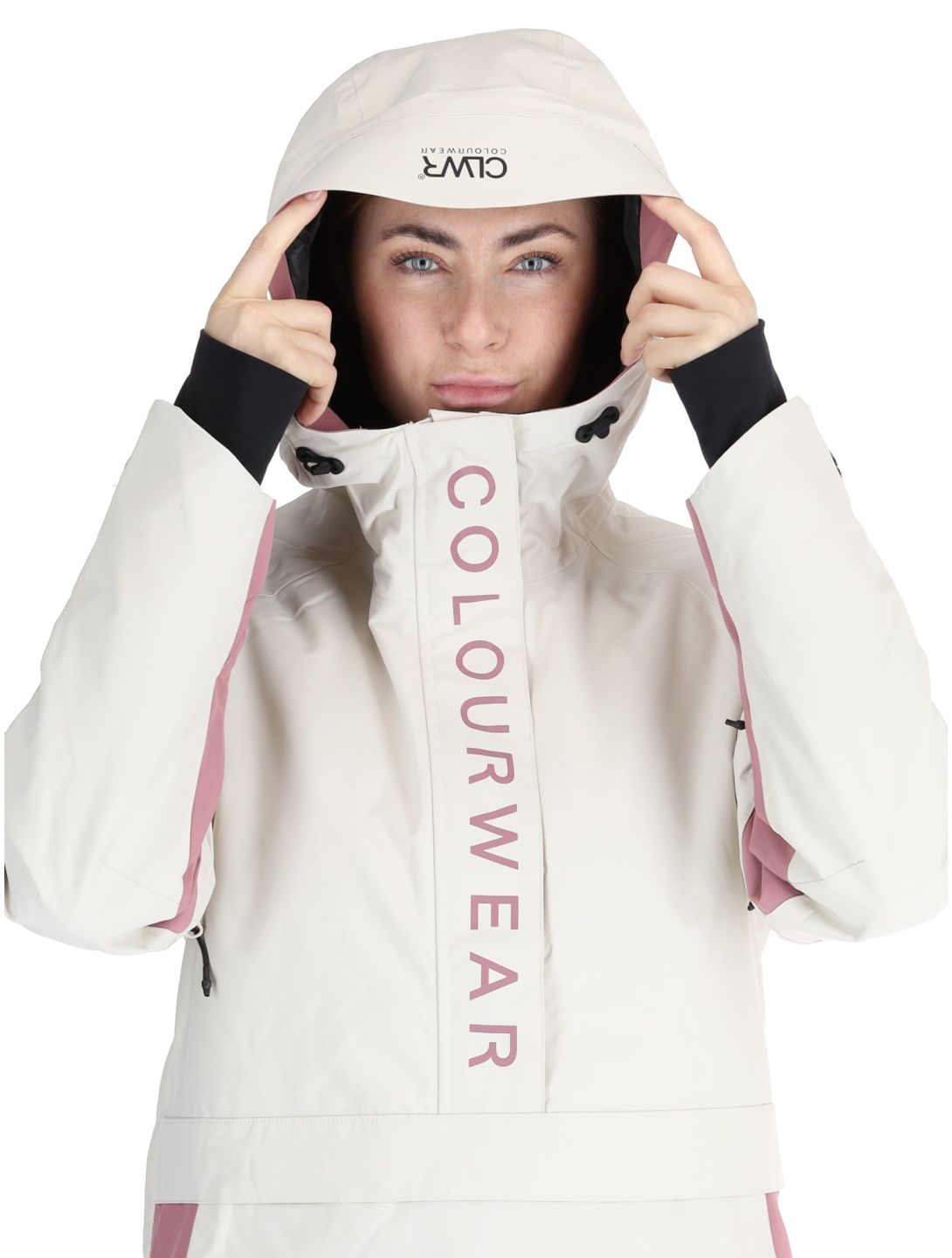 ColourWear, W Signature winter anorak women Off-White purple, white 