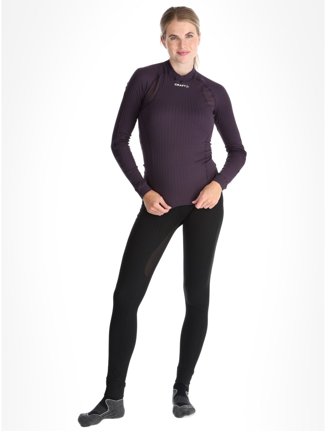 Craft, Active Extreme X Crewneck LS thermal shirt women DK Plum purple 