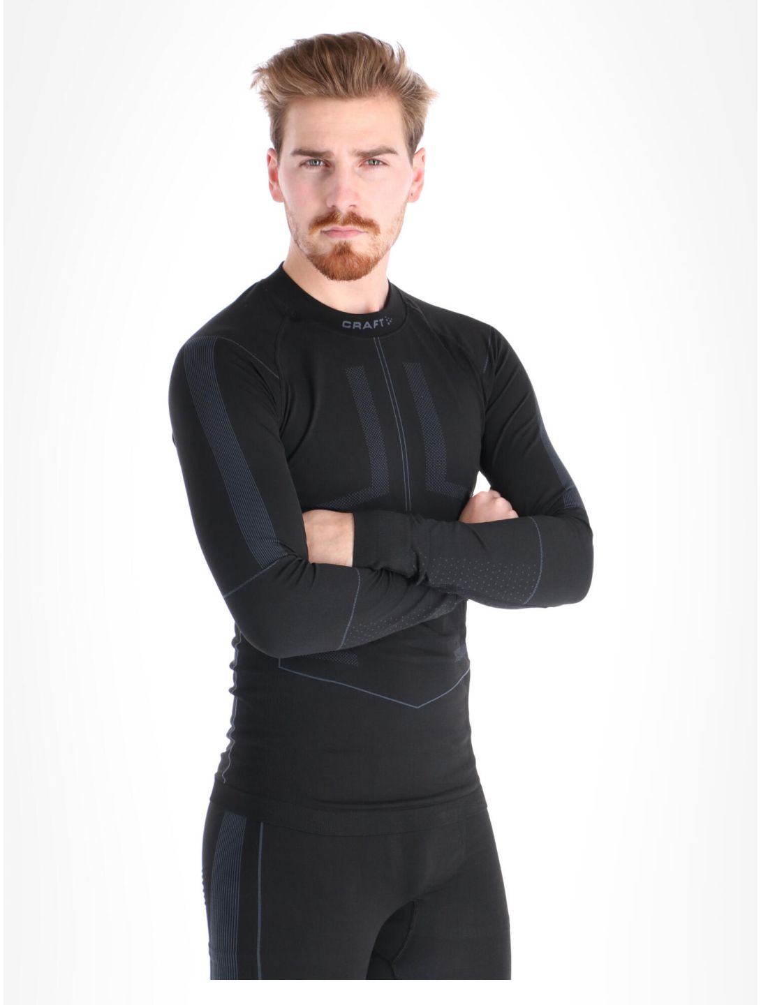 Craft, Active Intensity Crewneck LS thermal shirt men Black / Asphalt black 