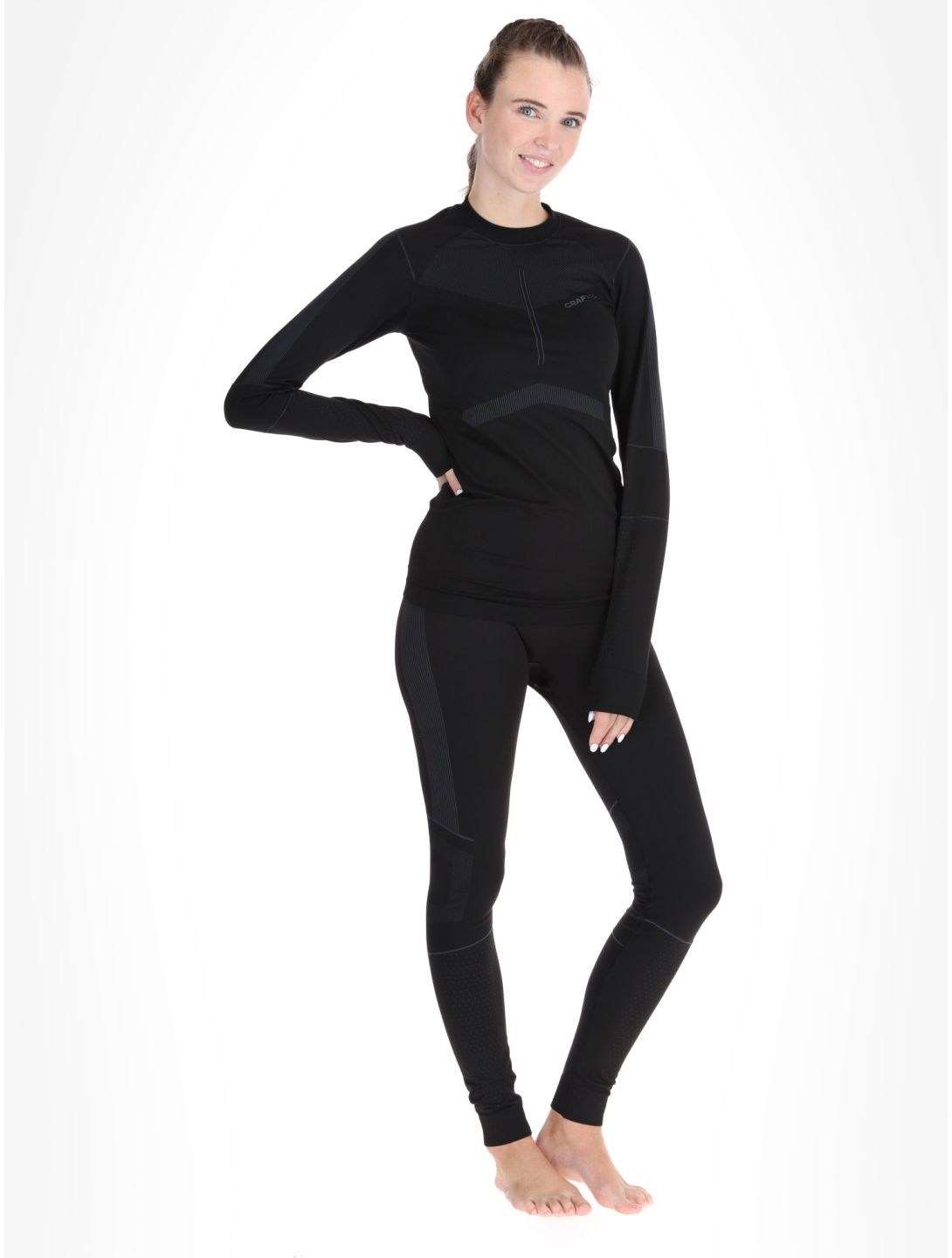 Craft, Active Intensity Crewneck LS thermal shirt women Black / Asphalt black 