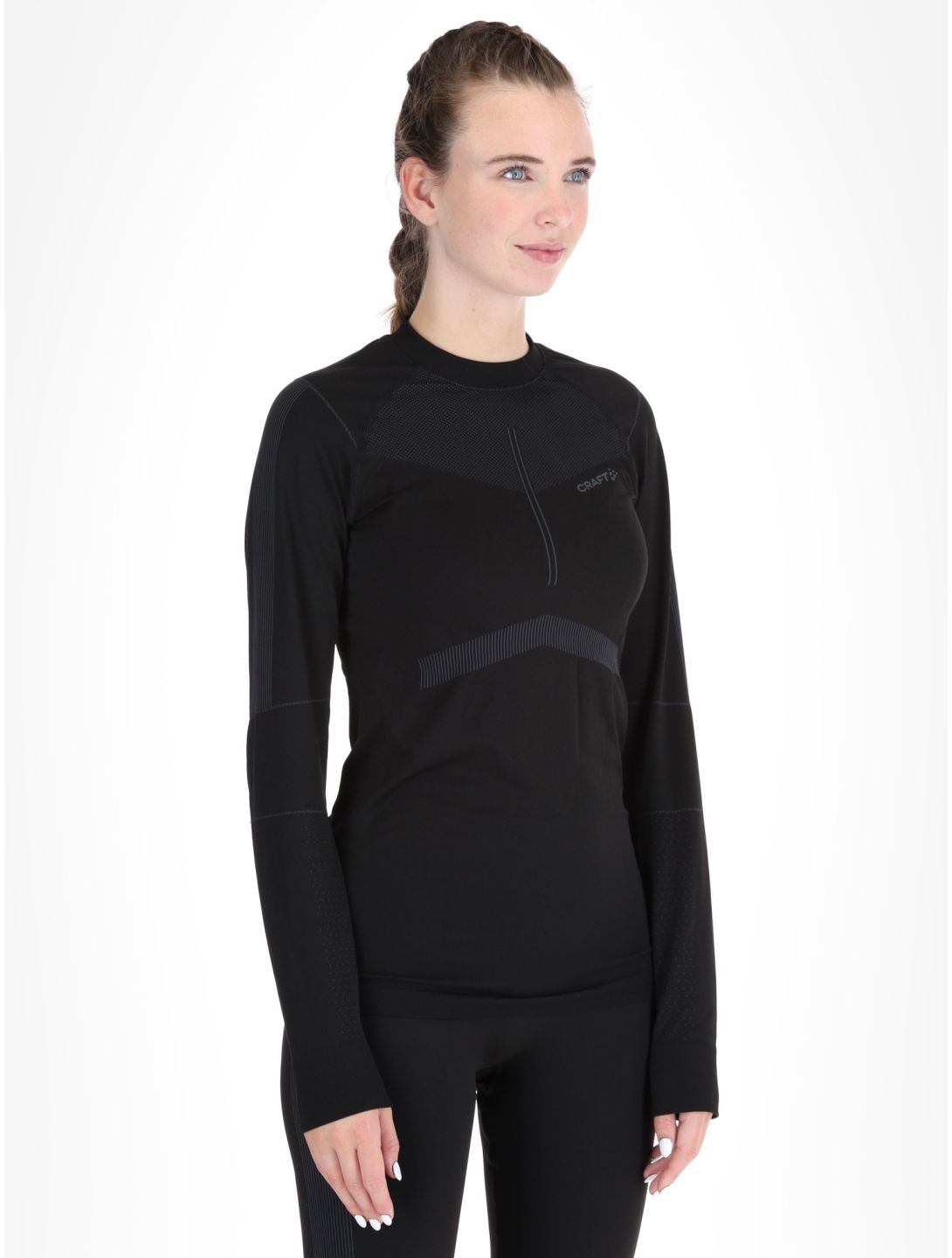 Craft, Active Intensity Crewneck LS thermal shirt women Black / Asphalt black 