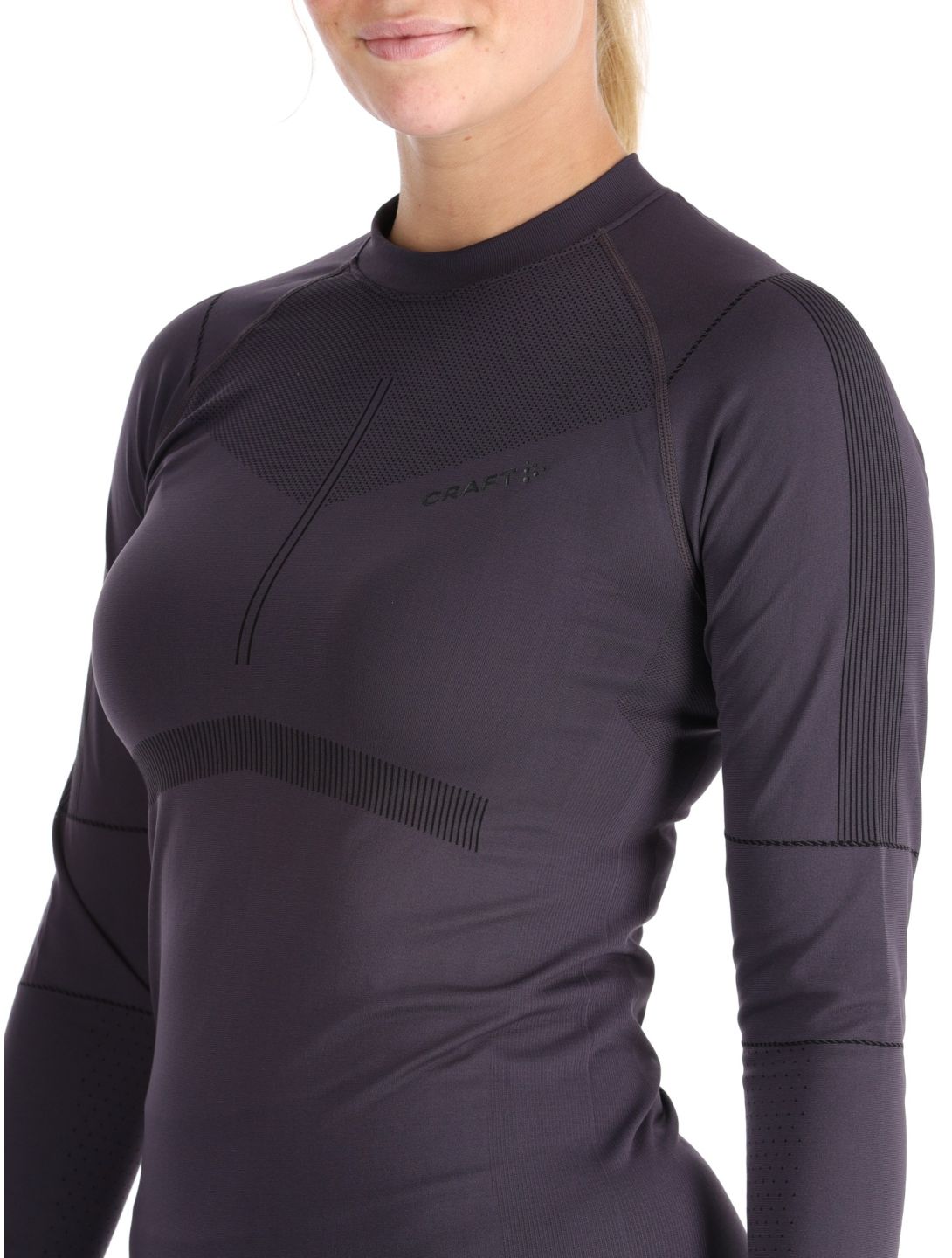 Craft, Active Intensity Crewneck LS thermal shirt women DK Plum purple 