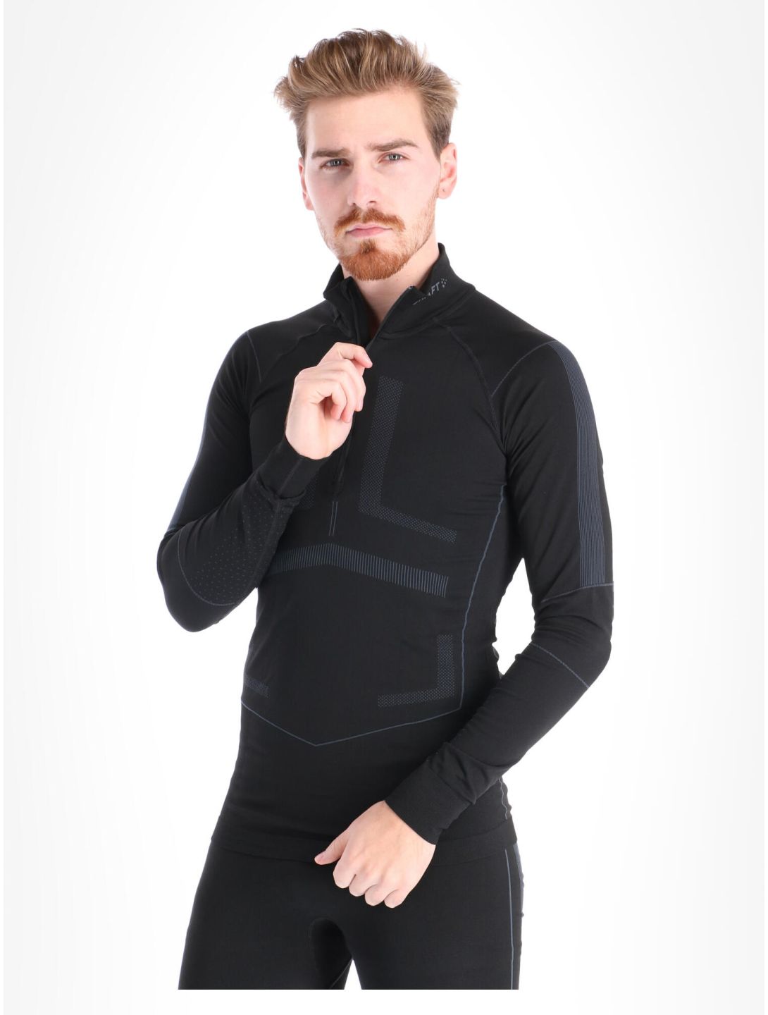 Craft, Active Intensity Zip thermal shirt men Black / Asphalt black 