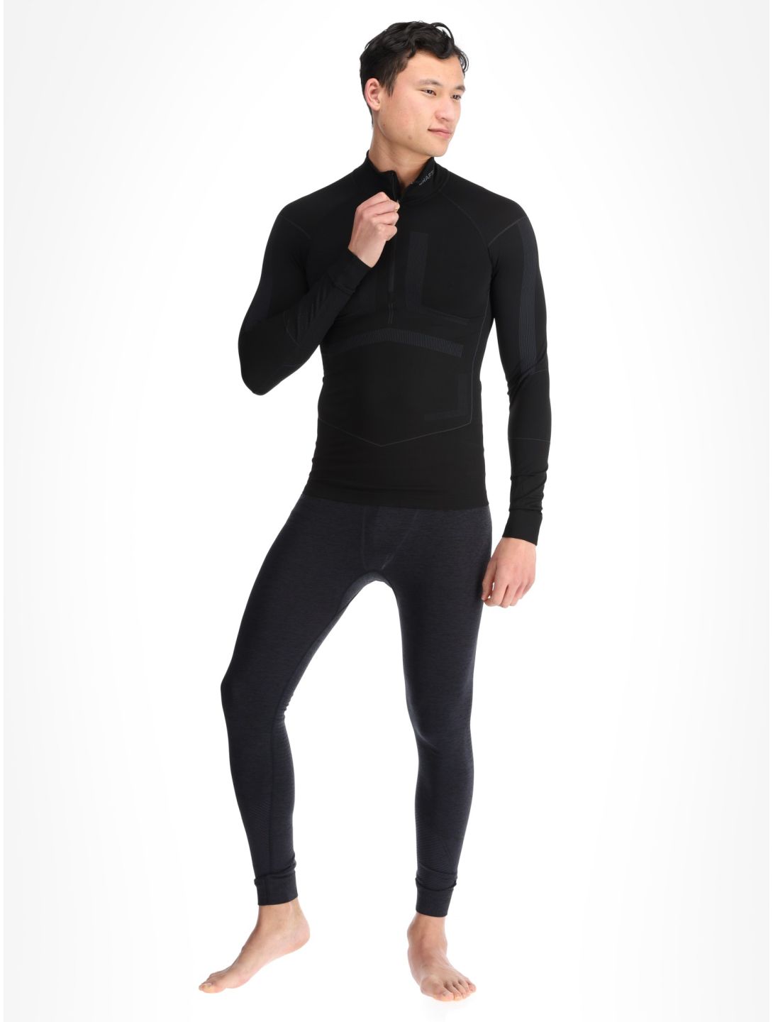 Craft, Active Intensity Zip thermal shirt men Black / Asphalt black 