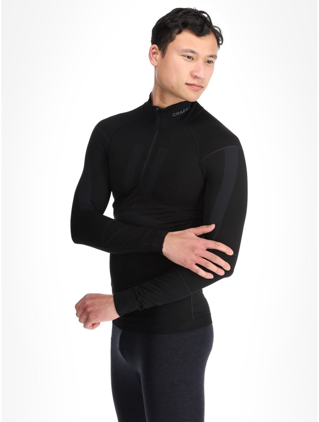 Craft, Active Intensity Zip thermal shirt men Black / Asphalt black 