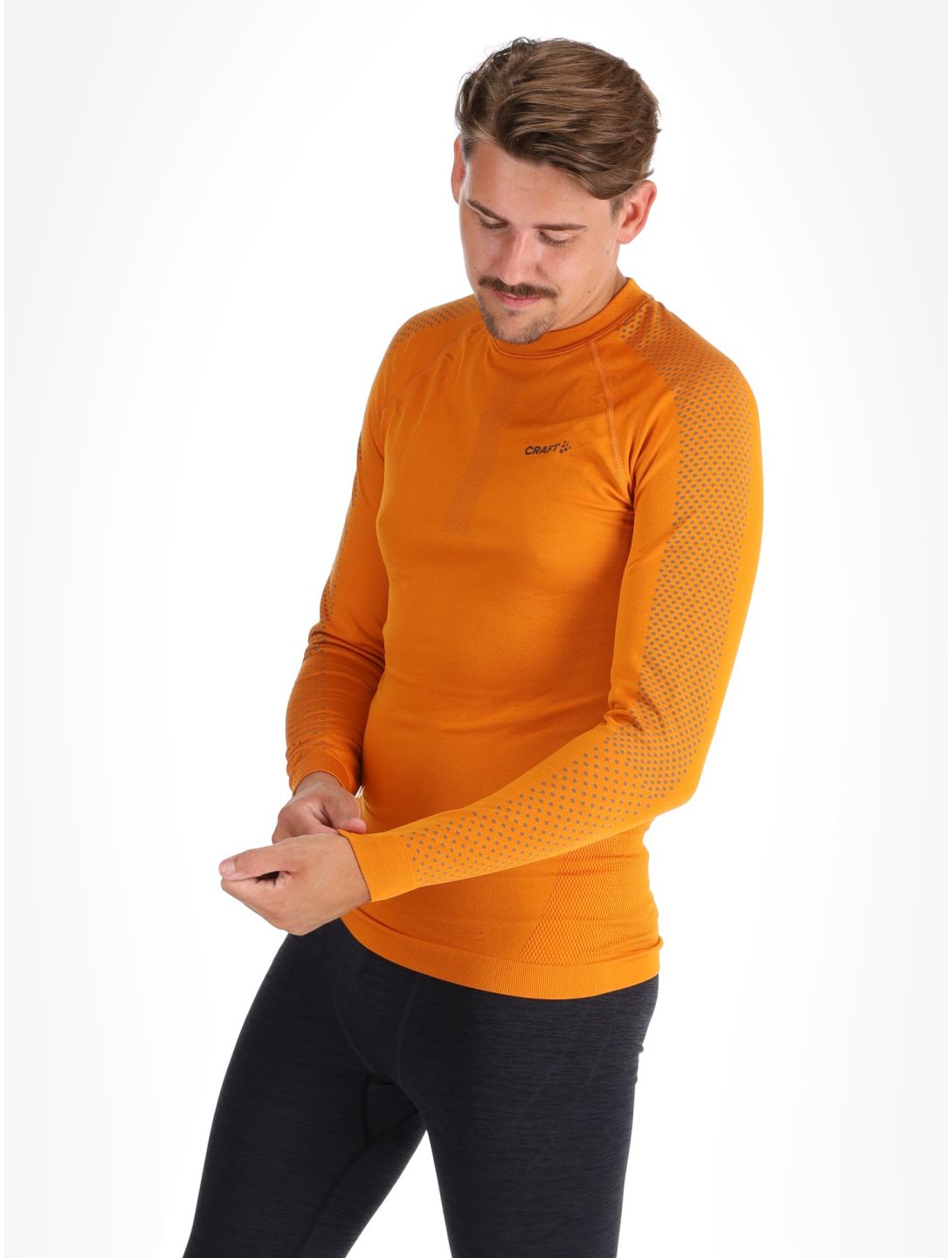 Craft, Adv Warm Intensity LS thermal shirt men Cara / Granite grey, orange 