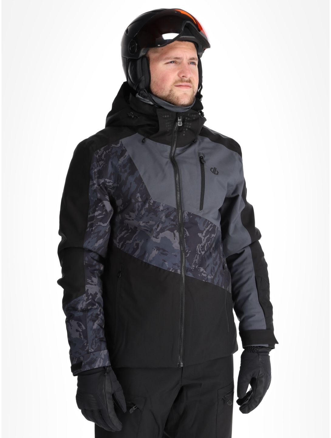 Dare2b, Baseplate II ski jacket men Black / Ebony Grey Mountain Print black, grey 