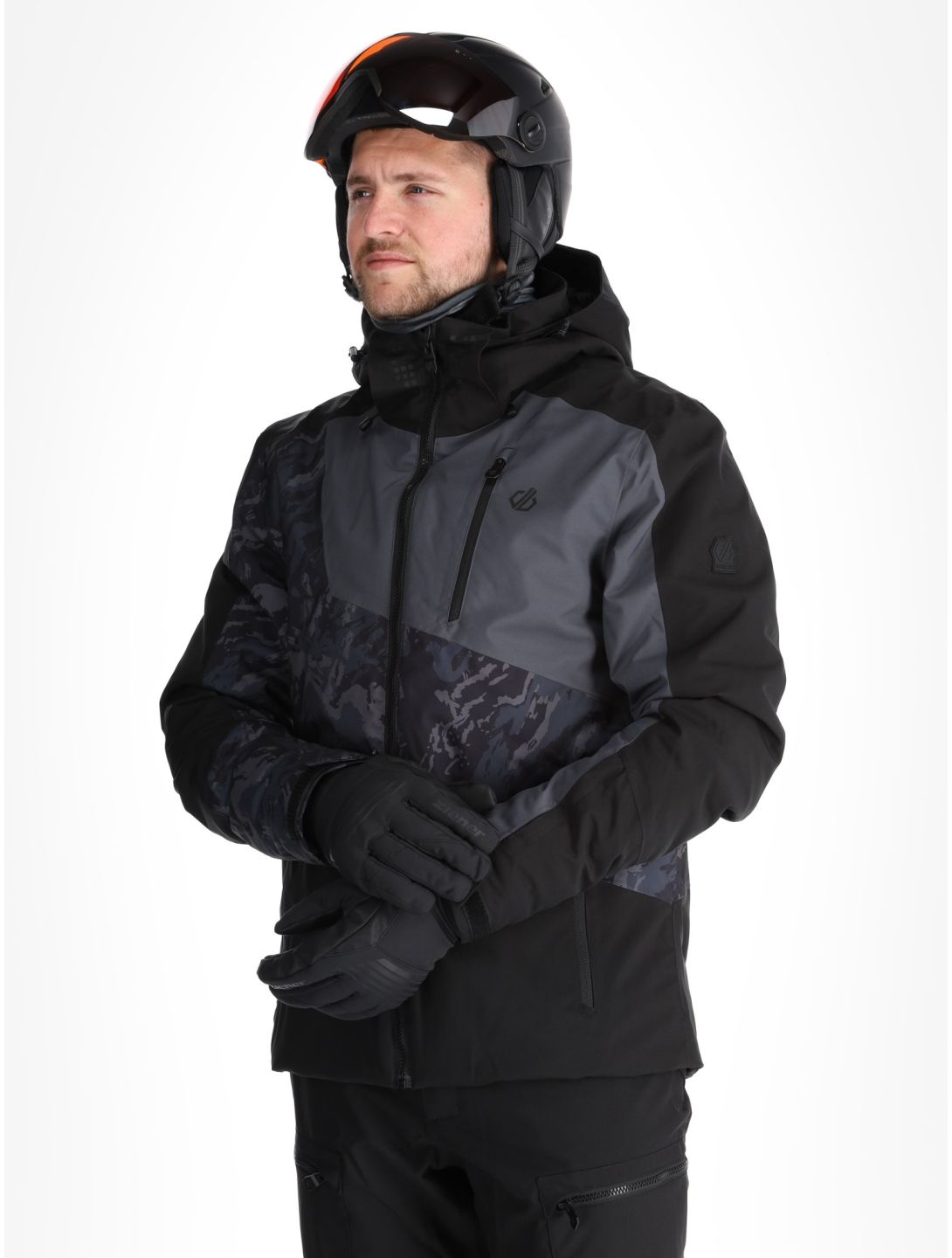 Dare2b, Baseplate II ski jacket men Black / Ebony Grey Mountain Print black, grey 