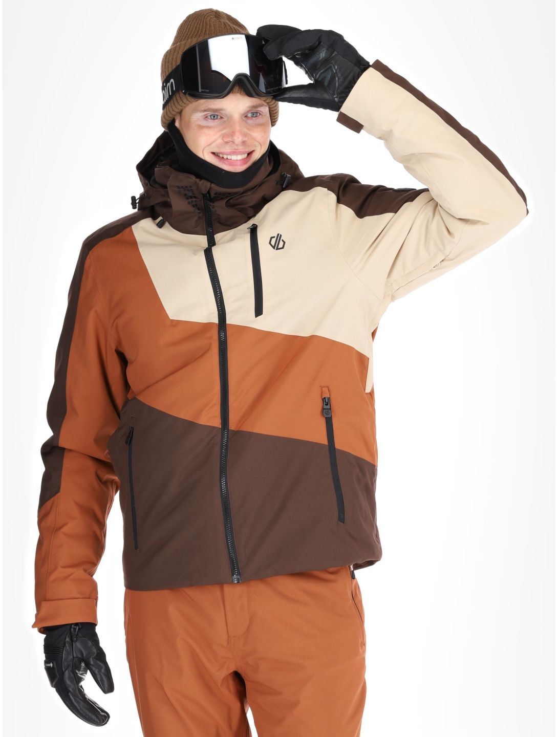 Dare2b, Baseplate II ski jacket men Mocha Bisque / Oat Cream beige 