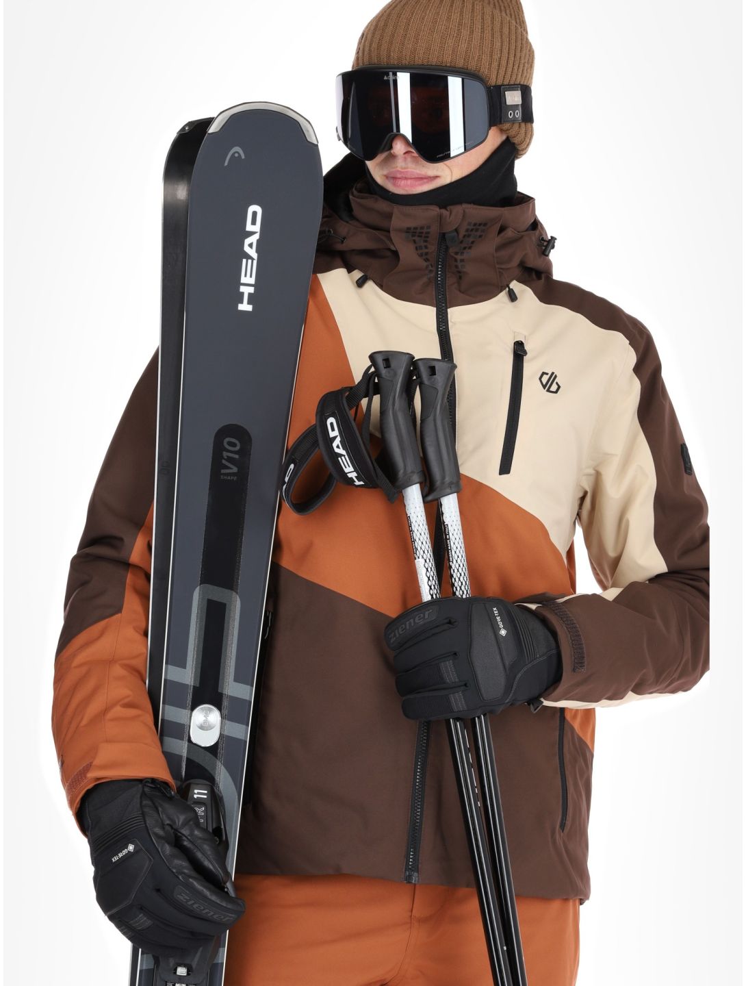 Dare2b, Baseplate II ski jacket men Mocha Bisque / Oat Cream beige 