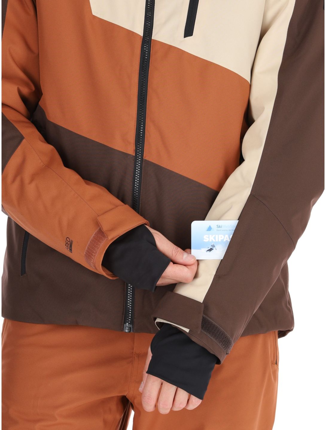 Dare2b, Baseplate II ski jacket men Mocha Bisque / Oat Cream beige 