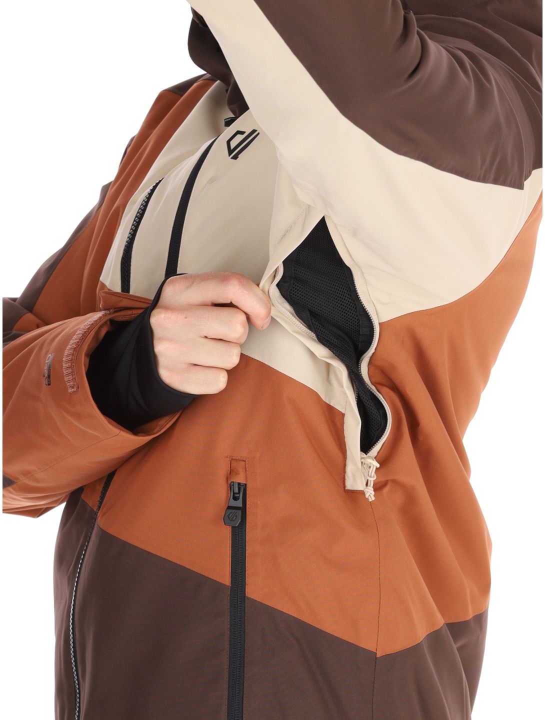 Dare2b, Baseplate II ski jacket men Mocha Bisque / Oat Cream beige 