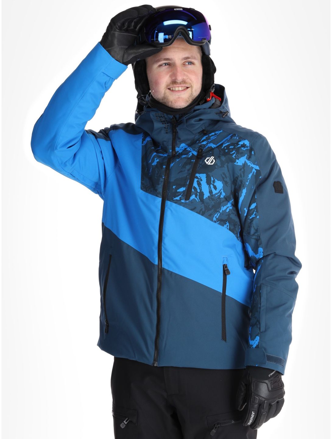 Dare2b, Baseplate II ski jacket men Moonlight Denim / Athletic Blue Mountain Print blue 