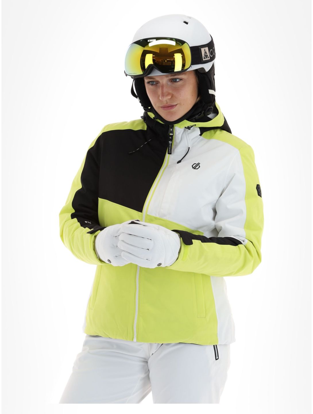 Dare2b, Chute ski jacket women Yellow Plum / Black black, yellow 