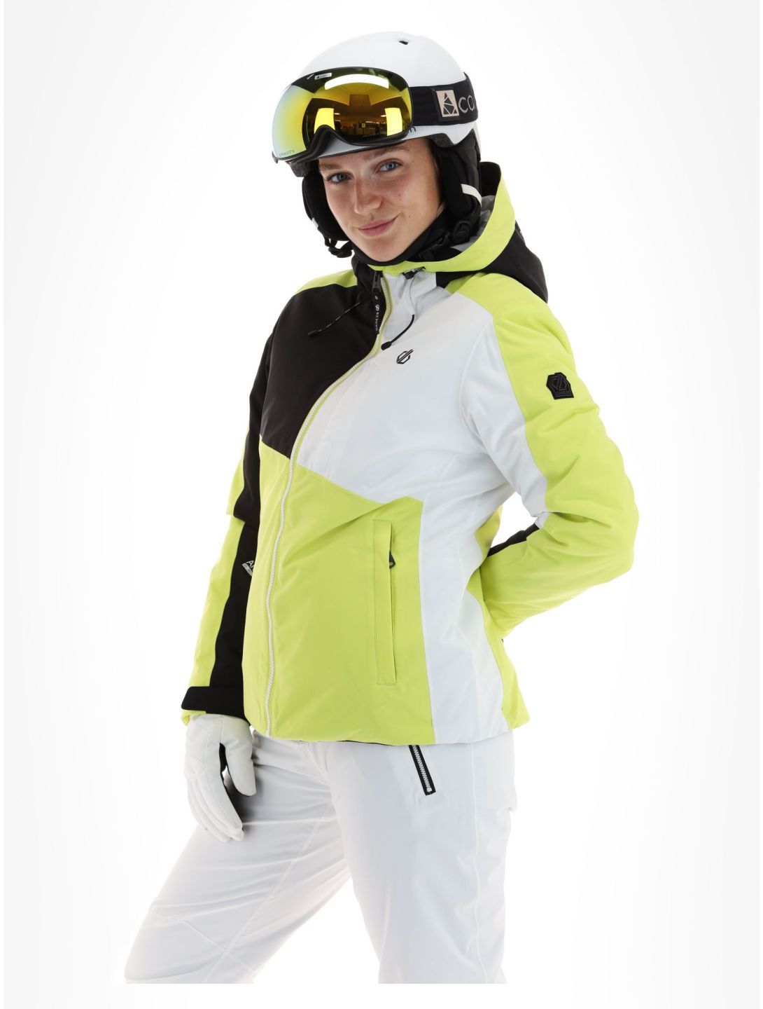 Dare2b, Chute ski jacket women Yellow Plum / Black black, yellow 