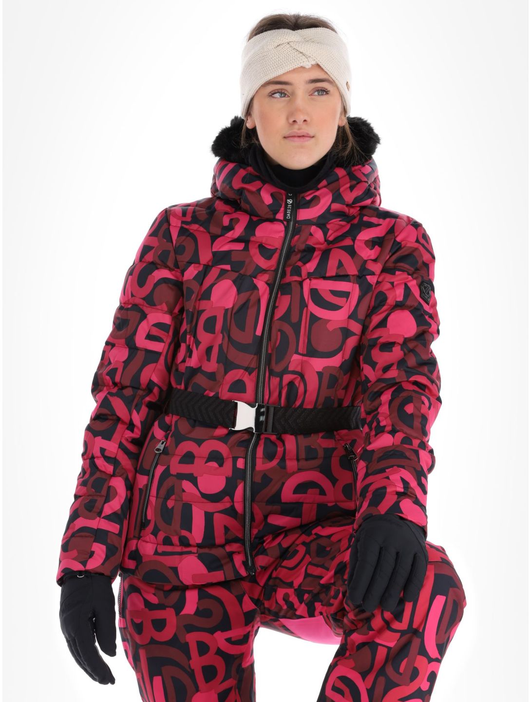 Dare2b, Crevasse ski jacket women Pure Pink Graffiti Print P9Z pink 