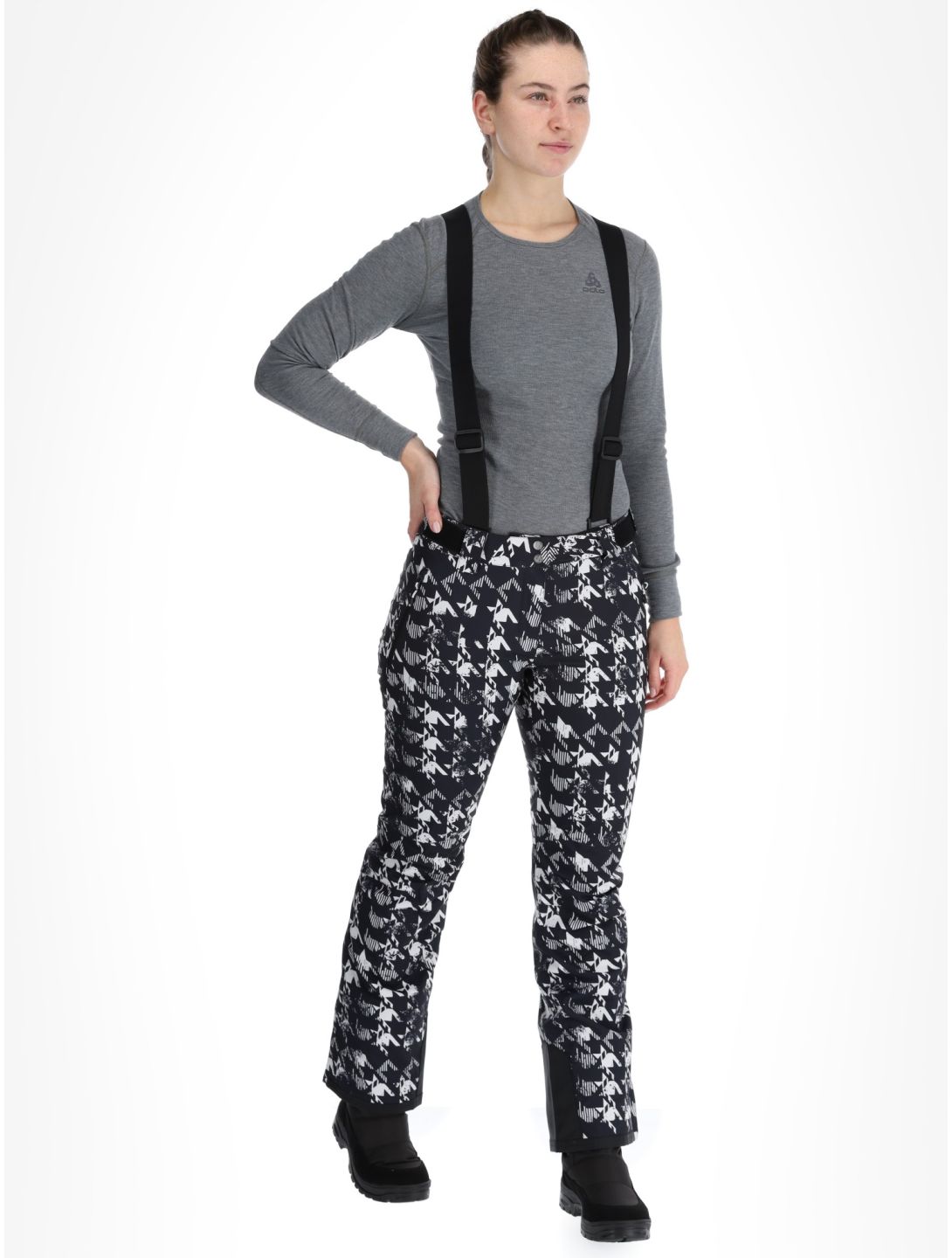 Dare2b, Diminish ski pants women Black Distressed Dogtooth Print black 