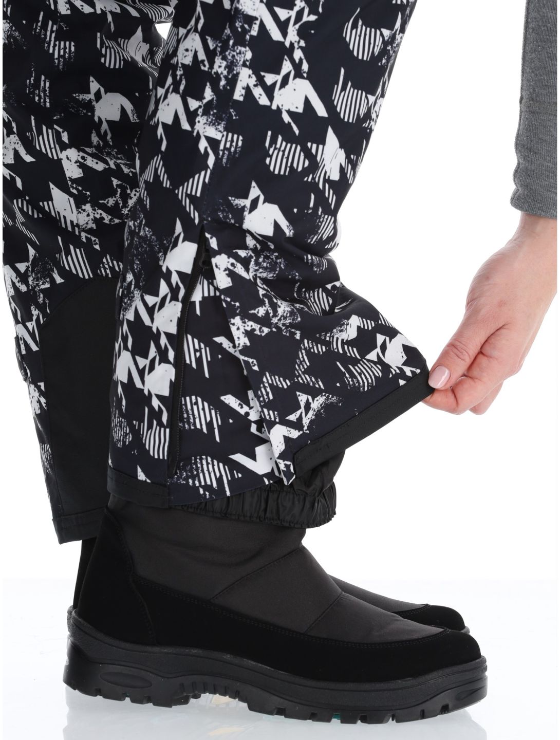 Dare2b, Diminish ski pants women Black Distressed Dogtooth Print black 