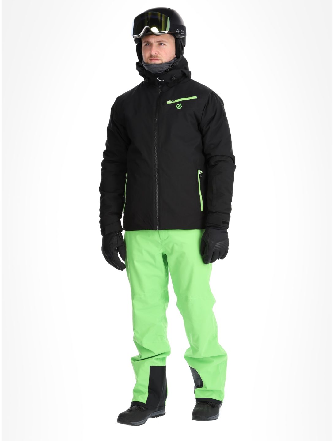 Dare2b, Eagly II ski jacket men Black / Green Flash black, green 