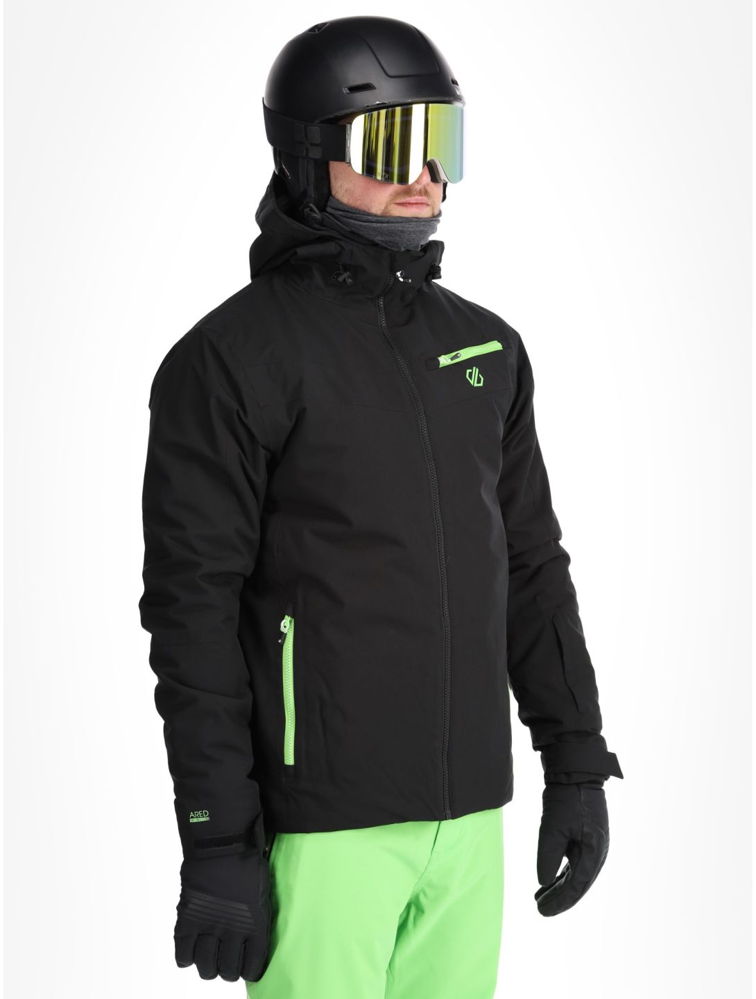 Dare2b, Eagly II ski jacket men Black / Green Flash black, green 