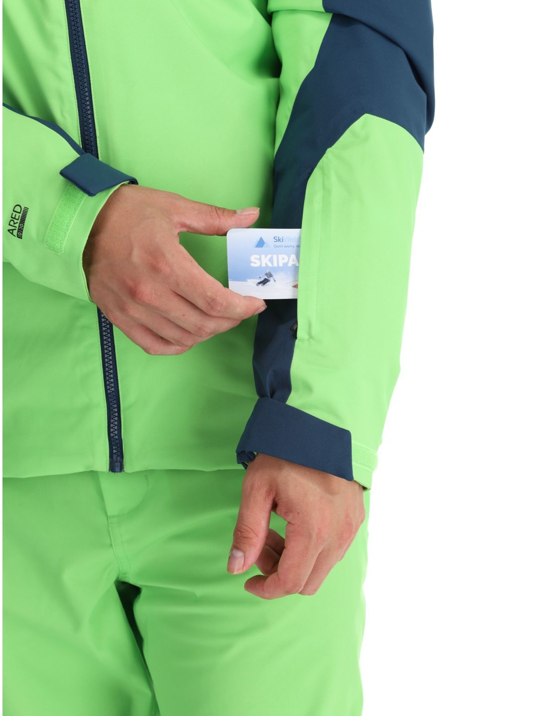 Dare2b, Eagly II ski jacket men Moonlight Denim / Green Flash blue, green 