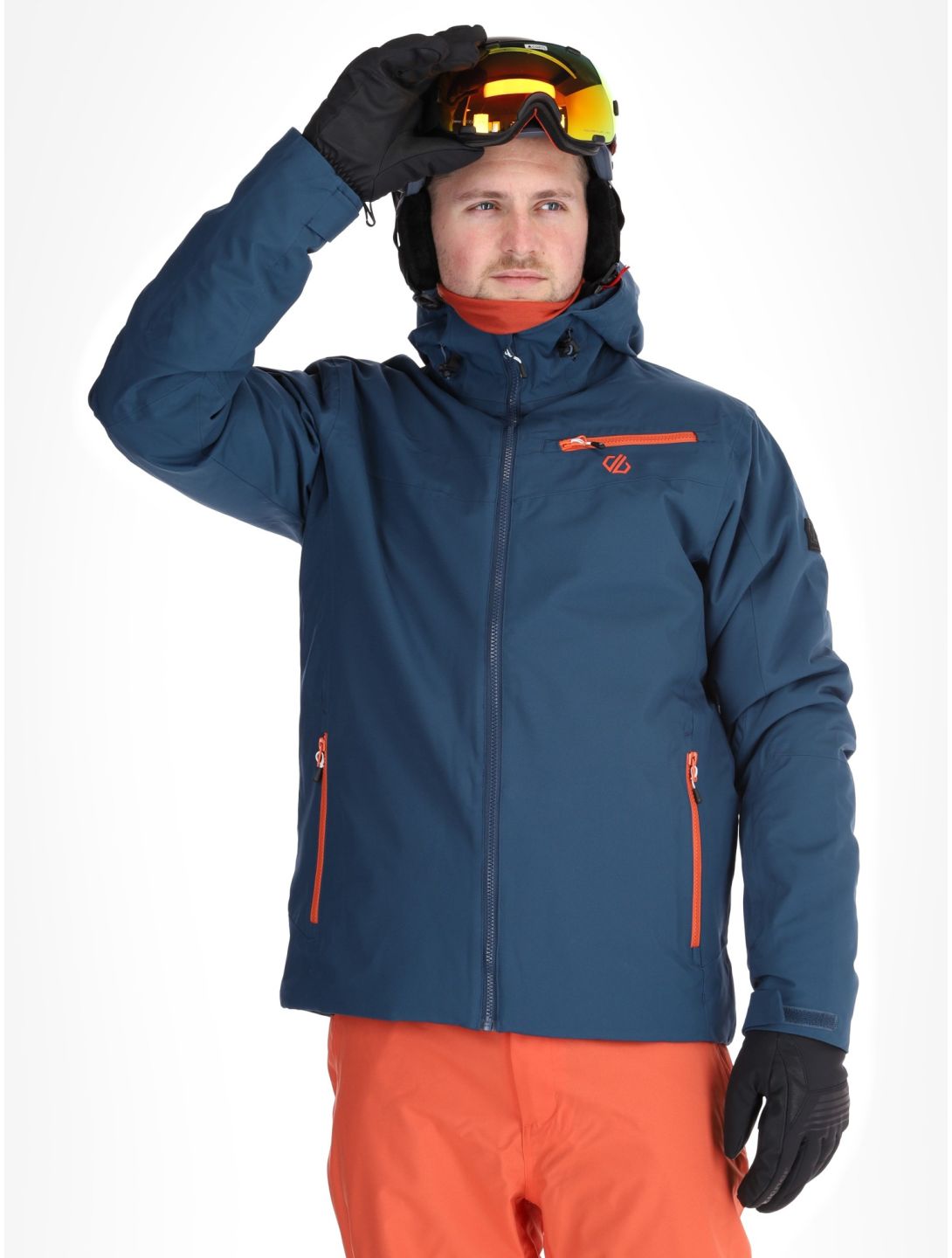 Dare2b, Eagly II ski jacket men Moonlight Denim / Orange Rust blue, orange 