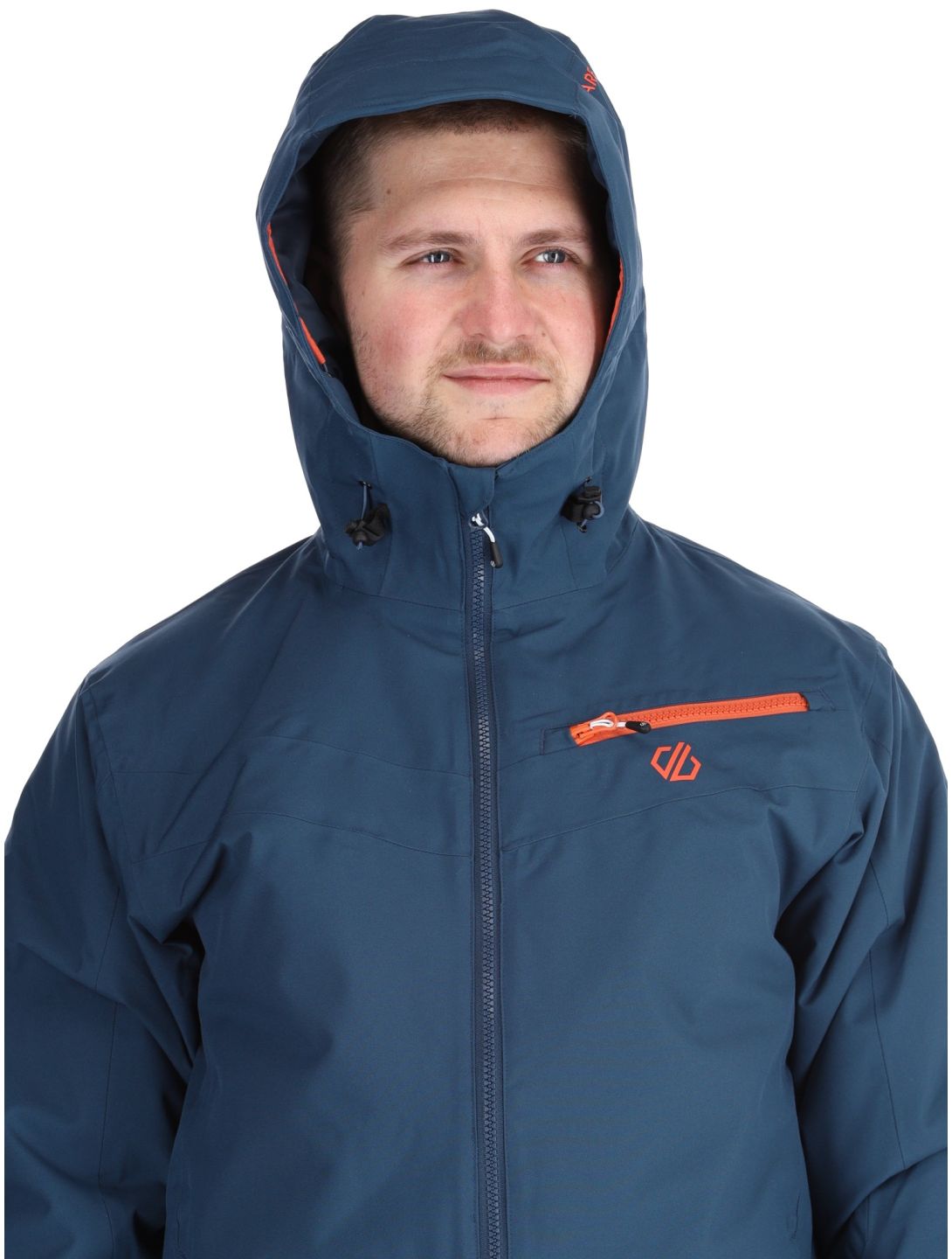 Dare2b, Eagly II ski jacket men Moonlight Denim / Orange Rust blue, orange 