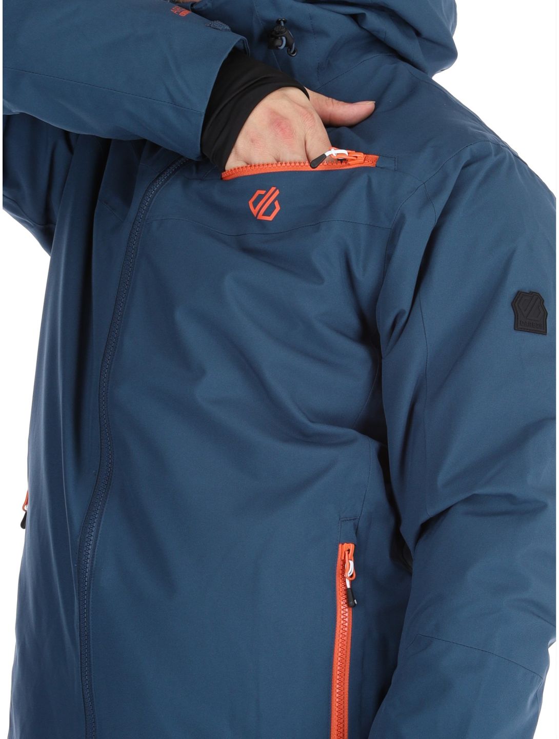 Dare2b, Eagly II ski jacket men Moonlight Denim / Orange Rust blue, orange 