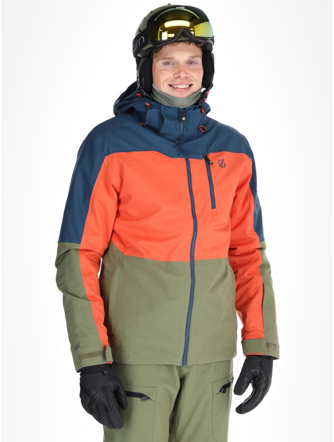 Dare2b, Edge II ski jacket men Moonlight Denim / Orange Rust blue, orange 