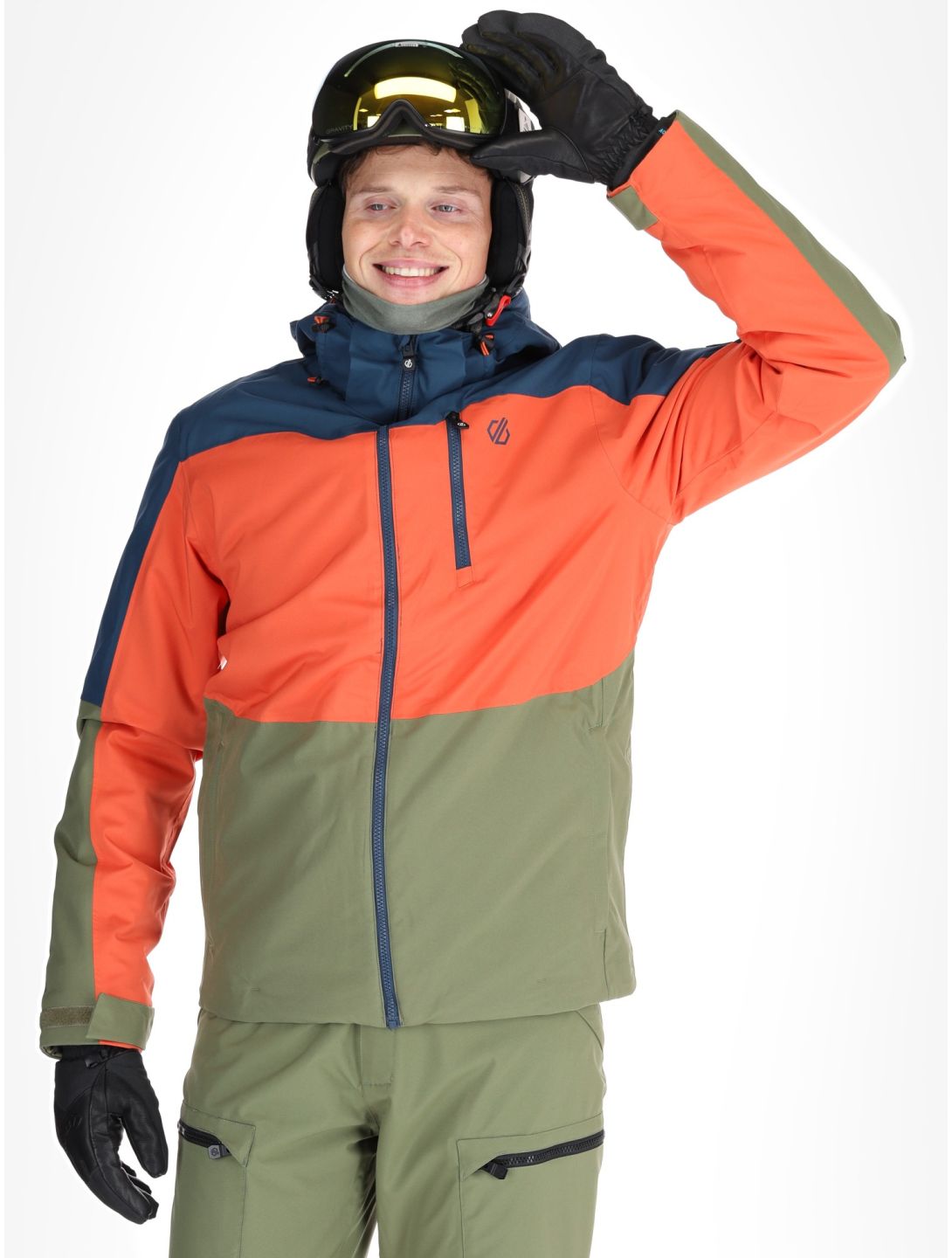 Dare2b, Edge II ski jacket men Moonlight Denim / Orange Rust blue, orange 