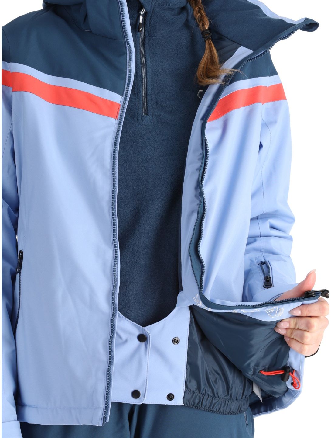 Dare2b, Flurry ski jacket women Hydrangea Blue / Red Sky blue, red 