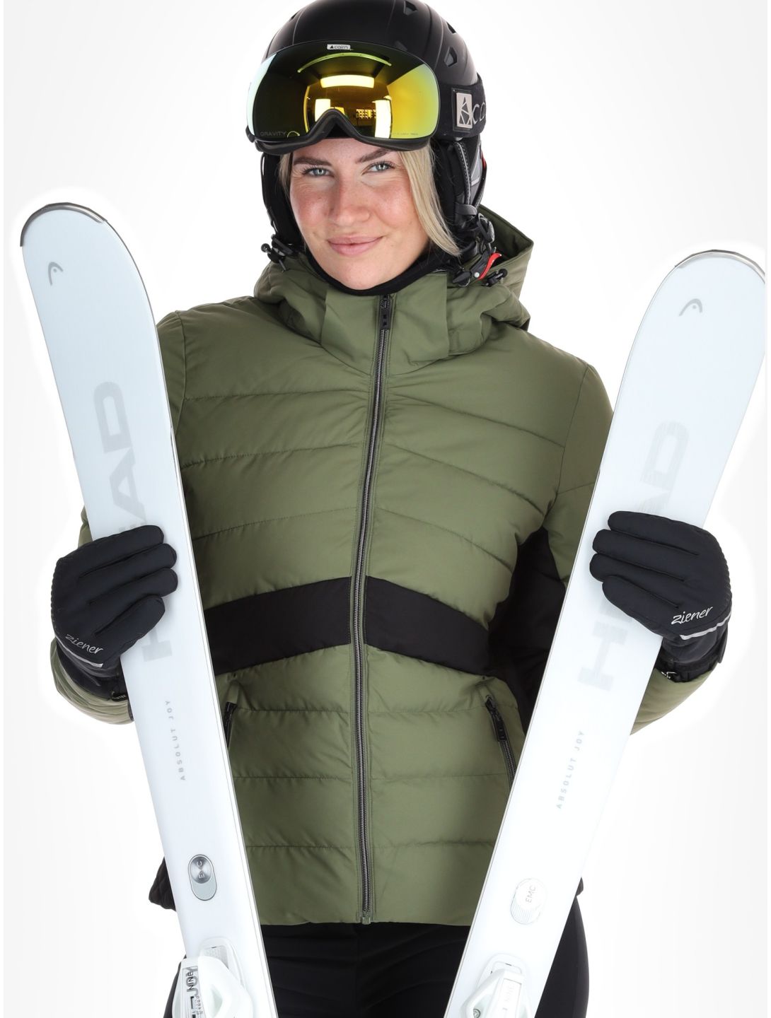 Dare2b, Glacial ski jacket women Olivine Green / Black black, green 