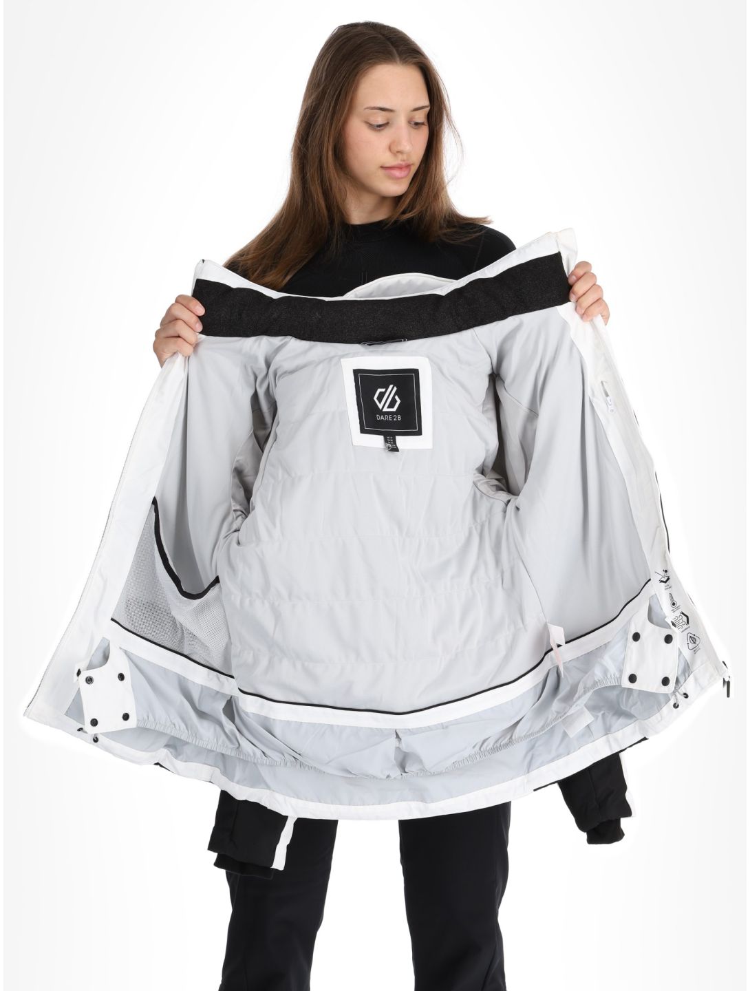 Dare2b, Glacial ski jacket women White / Black black, white 