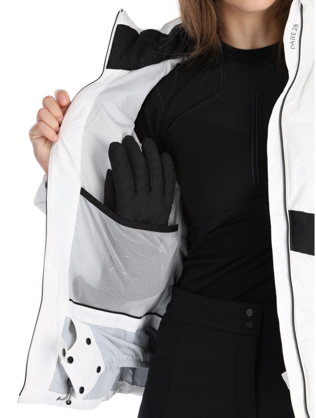 Dare2b, Glacial ski jacket women White / Black black, white 