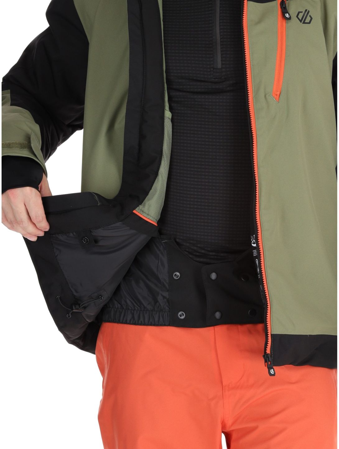 Dare2b, Halfpipe II ski jacket men Black / Olivine Green black, green 