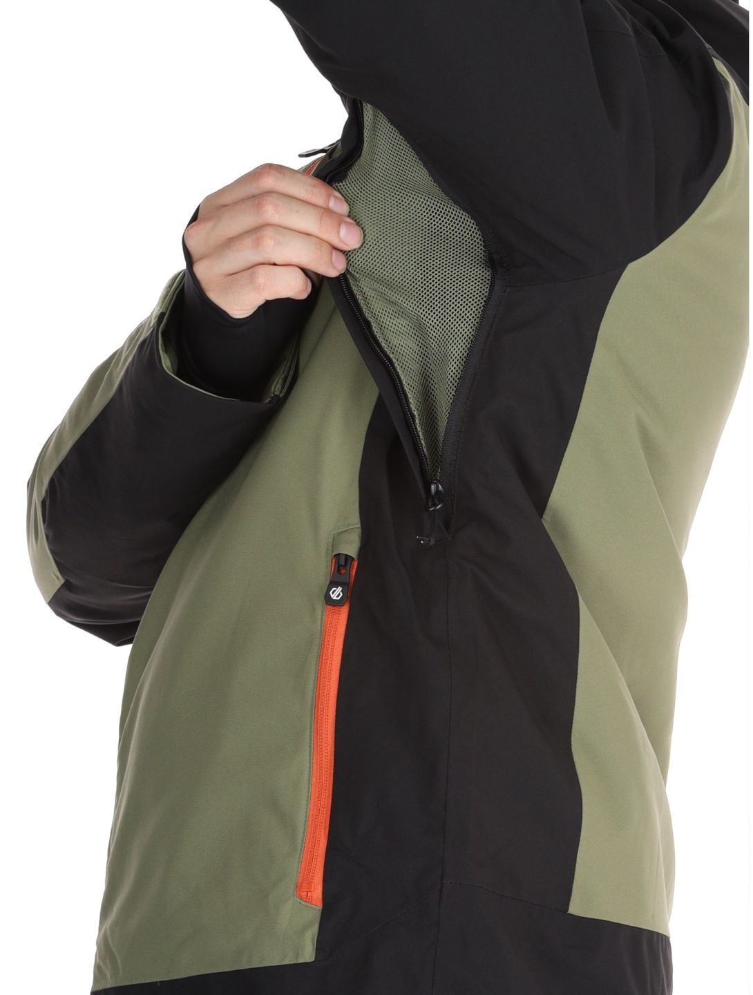 Dare2b, Halfpipe II ski jacket men Black / Olivine Green black, green 